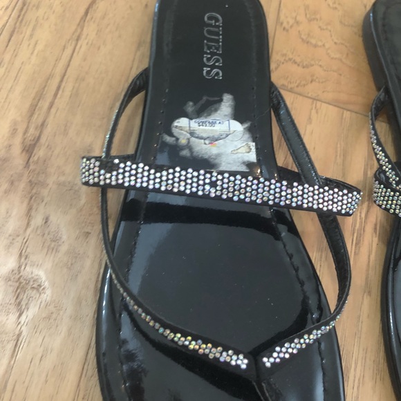 Guess sandal flip flop show black bling diamond - Picture 7 of 7